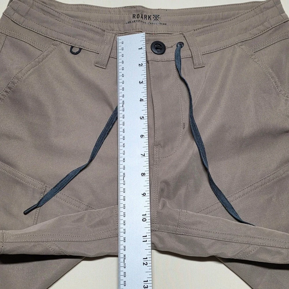 Roark Men Brown Adventure Chinos/Shorts Size 30 Quick Dry Lightweight Outdoor